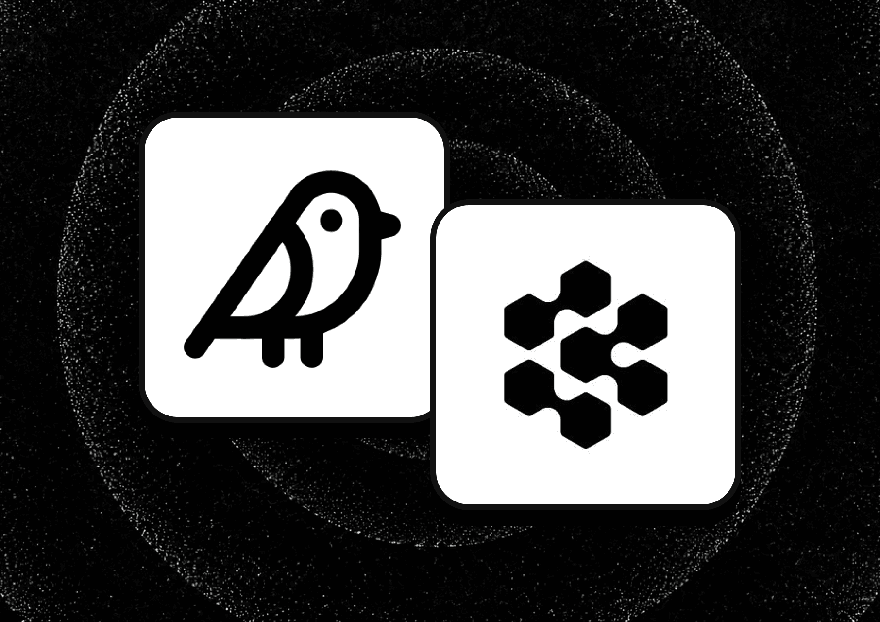Cuckoo and Cognition logos connected by a shared circular pattern
